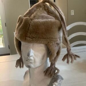 Faux Fur & Leather Hat